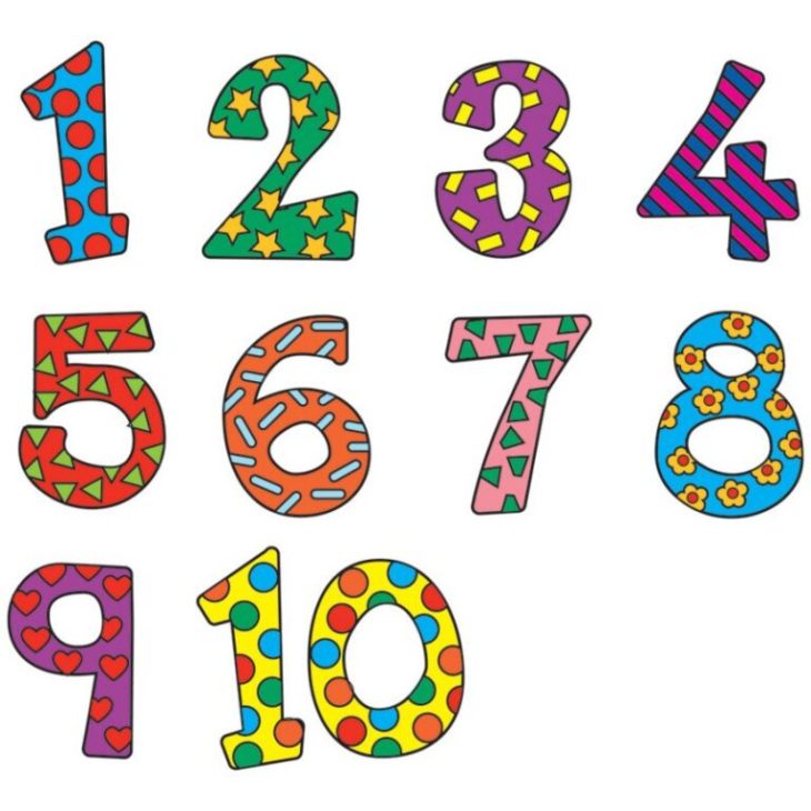 Картинки цифры от 1 до 10 для детей по отдельности на прозрачном фоне