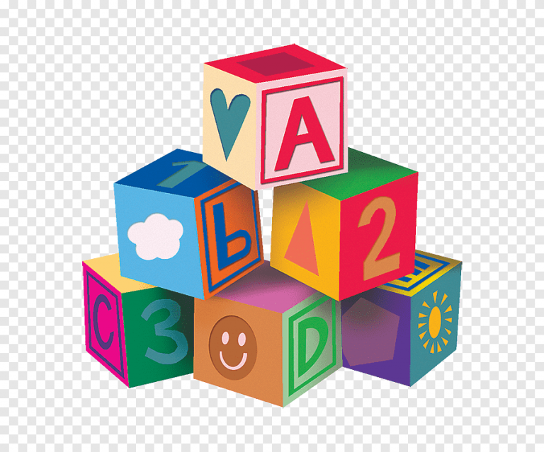 Клипарт кубики на прозрачном фоне для детей