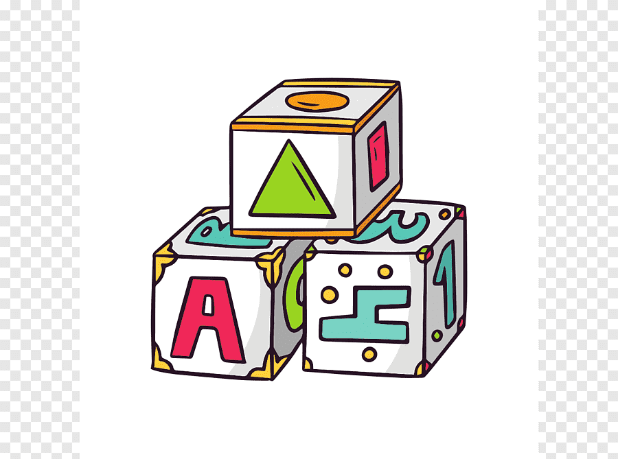 Клипарт кубики на прозрачном фоне для детей
